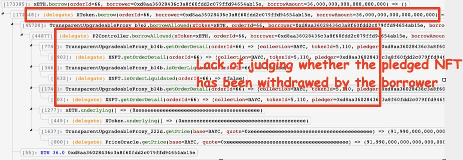 Bug in the contract of XCarnival