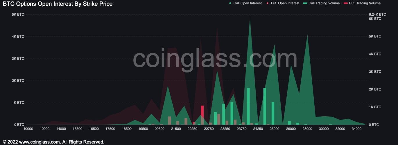 Bitcoin Options Open Interest by Strike Price