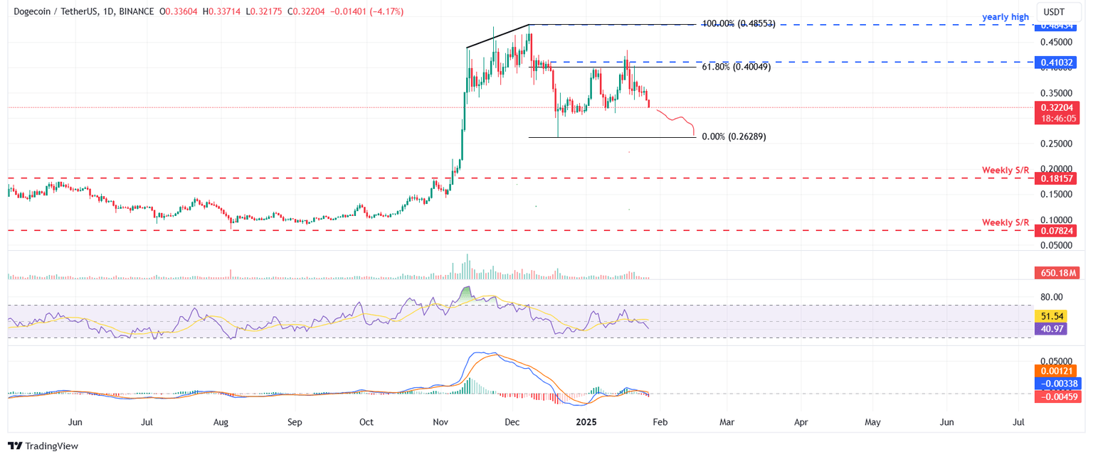 DOGE/USDT daily chart
