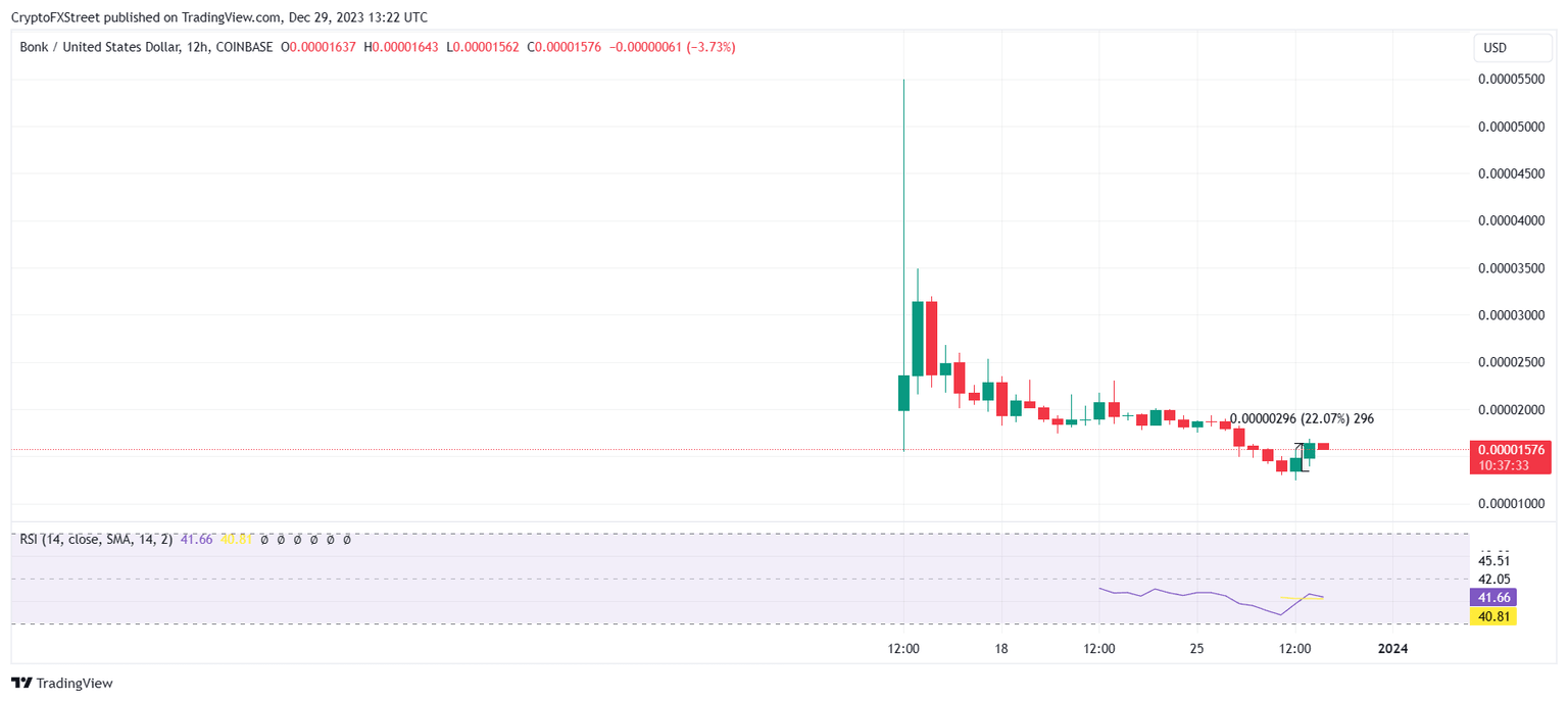 BONK/USD 1-day chart