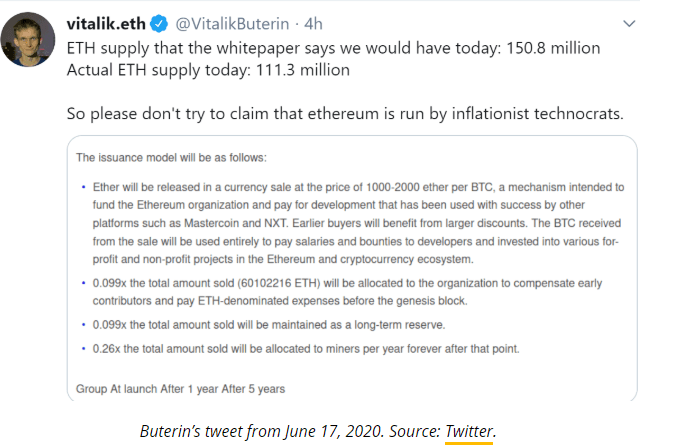 Vitalik Buterin tweet