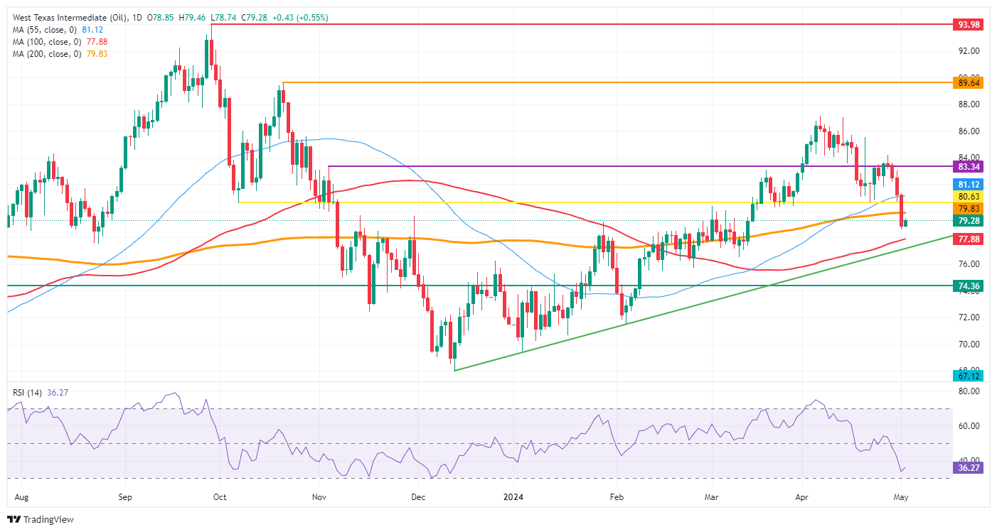US WTI Crude Oil: Daily Chart